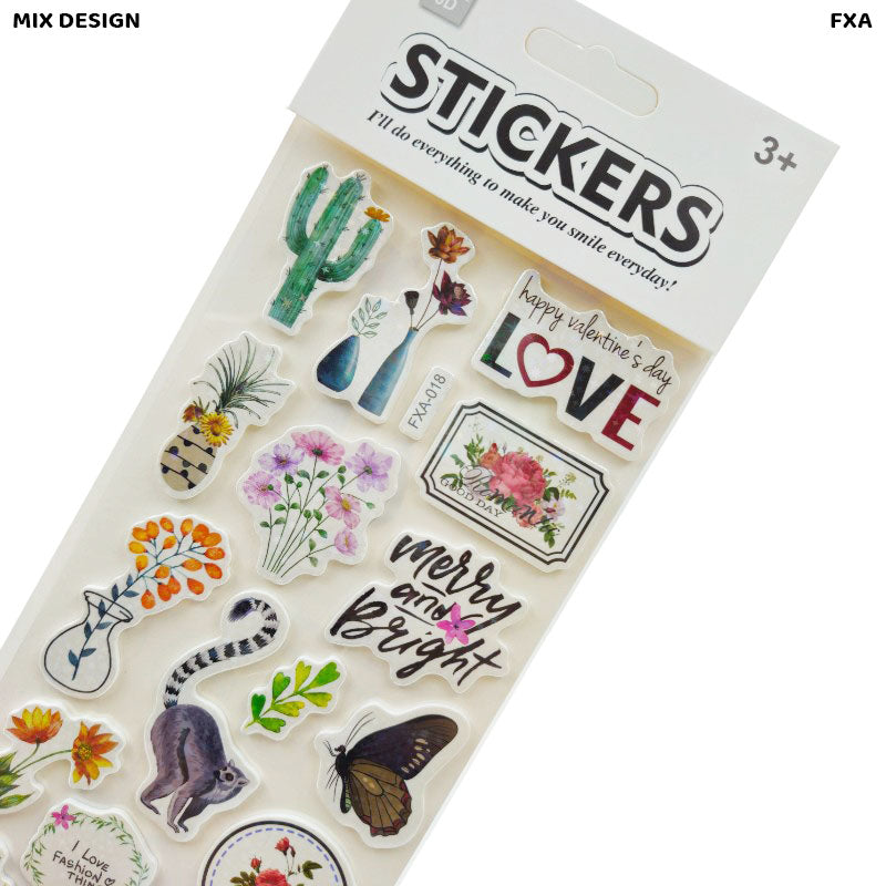 FXA FLASH 3D FUNNY CUTE PRINT STICKER (FXA)