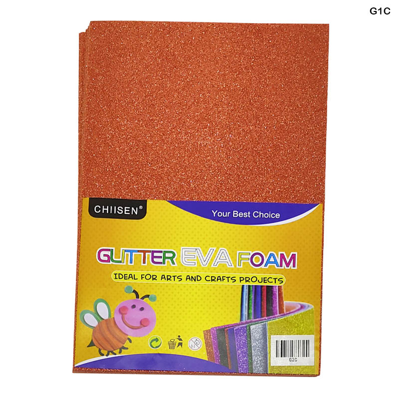 GLITTER FOAM SHEET W/S A4 COPER 10PC G1C