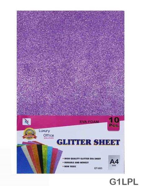 GLITTER FOAM SHEET (G1LPL) W/S A4 L PURPLE 10PC