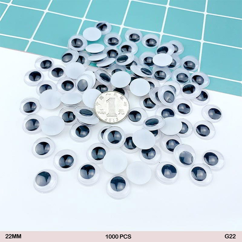 GOOGLY EYE ROUND 22MM (1000 PCS) (G22)
