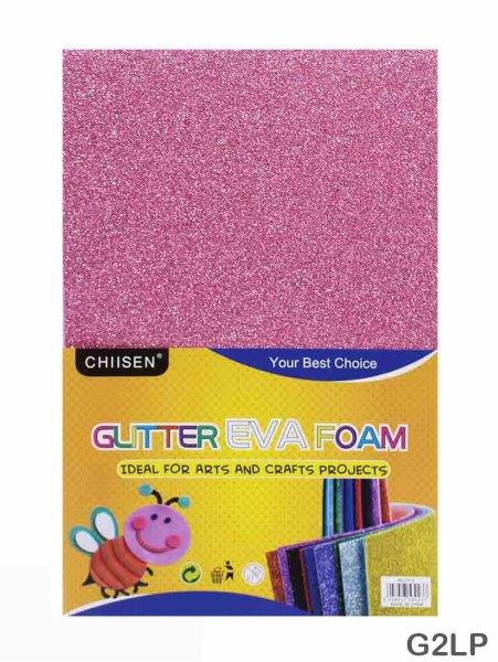 GLITTER FOAM SHEET (G2LPL) STICKER A4 L PURPLE 10PC