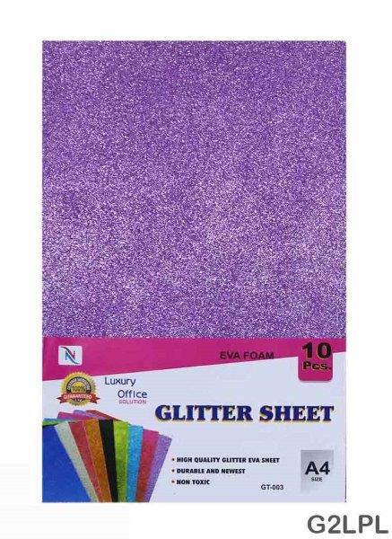 GLITTER FOAM SHEET (G2LPL) STICKER A4 L PURPLE 10PC