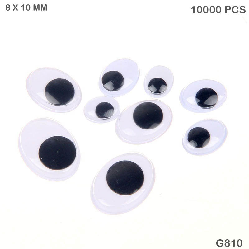 GOOGLY EYE OVAL 8X10 (10000 PCS)(G810)