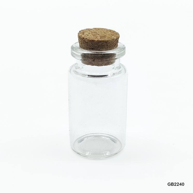 MESSAGE GLASS BOTTLE (GB2240) 22x40MM CC 12PCS