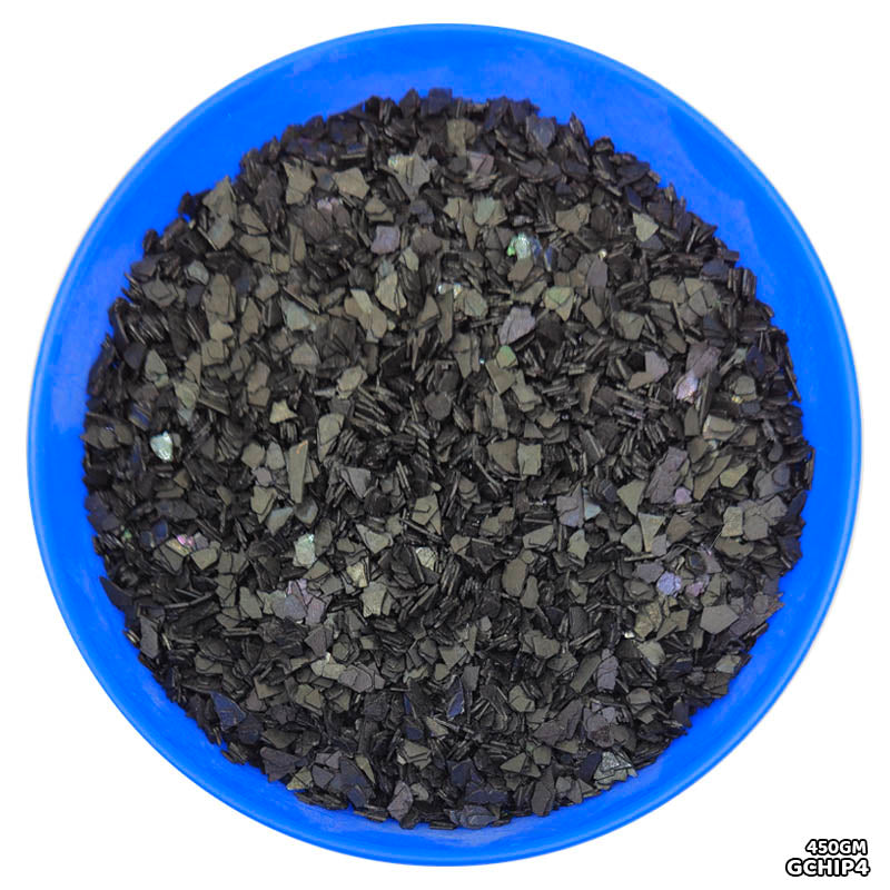 GCHIP4 GLASS CHIPS 450GM BLACK