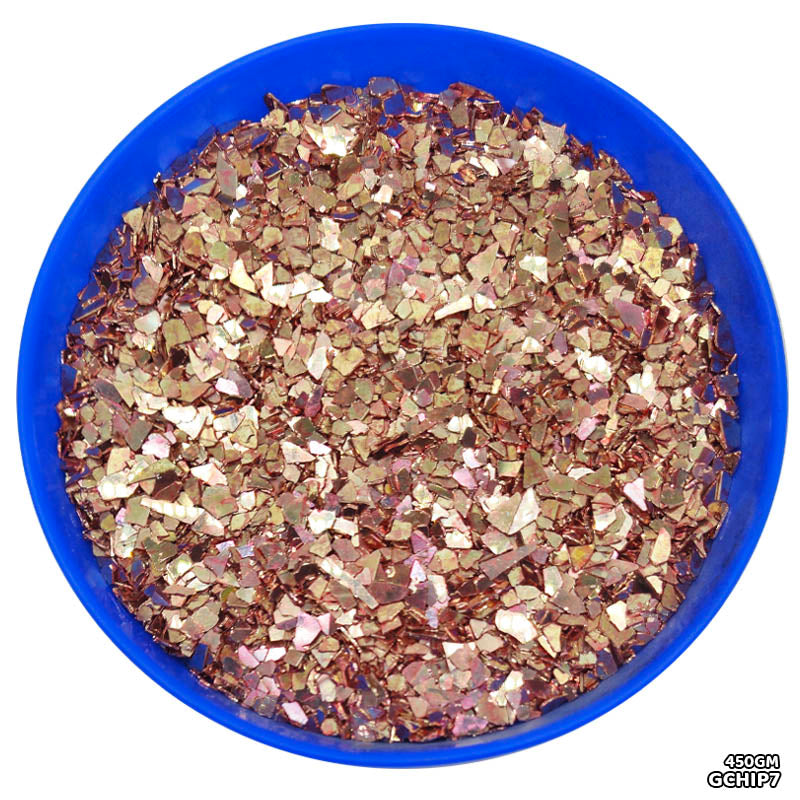 GCHIP7 GLASS CHIPS 450GM KC GOLD