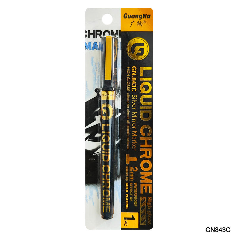 GN843G LIQUID CHROME MIRROR MARKER GOLD 2MM