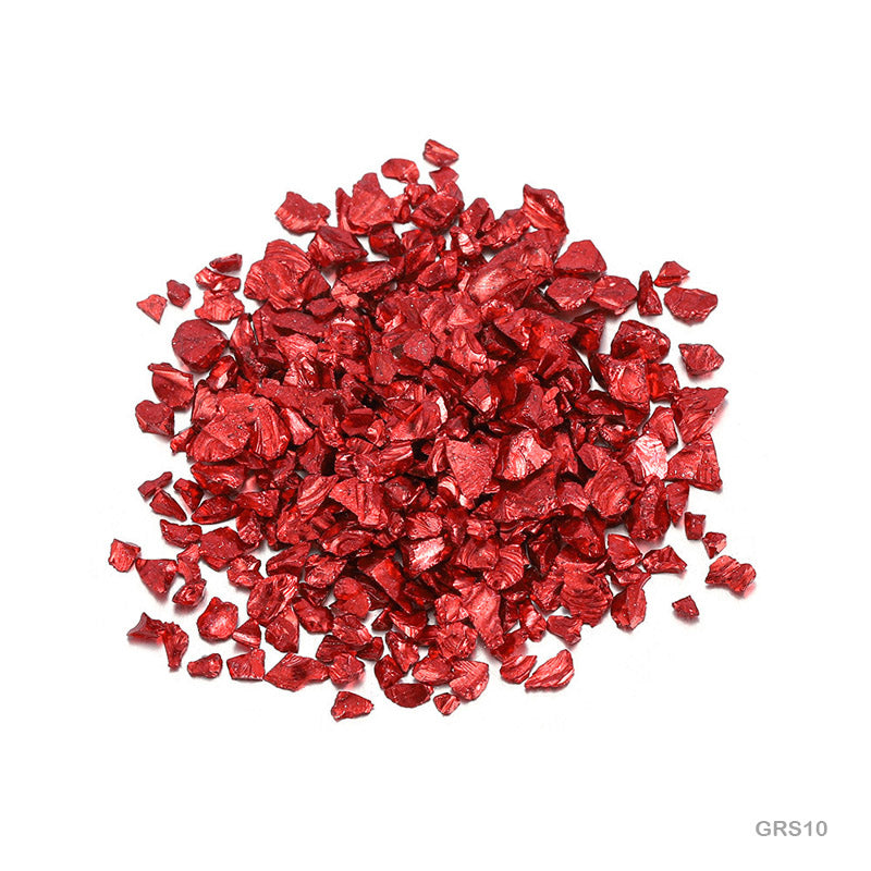 GRS10 GLASS METALLIC RESIN STONES 450GM