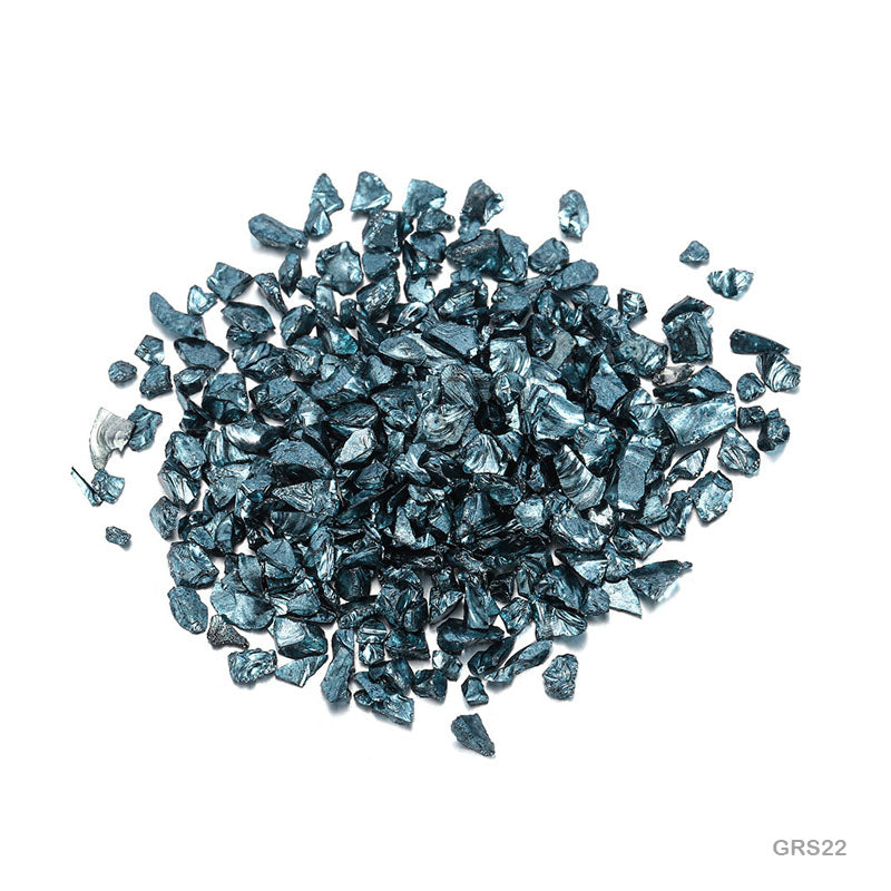GRS22 GLASS METALLIC RESIN STONES 450GM