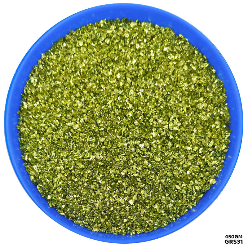GRS31 GLASS METALLIC RESIN STONES 450GM