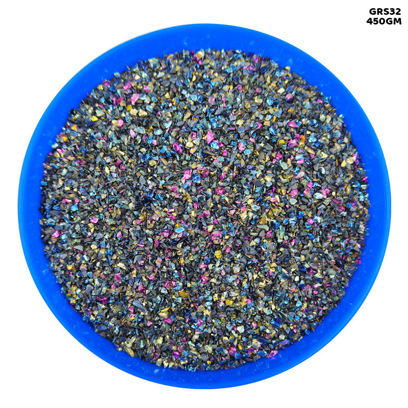 GRS32 GLASS METALLIC RESIN STONES 450GM