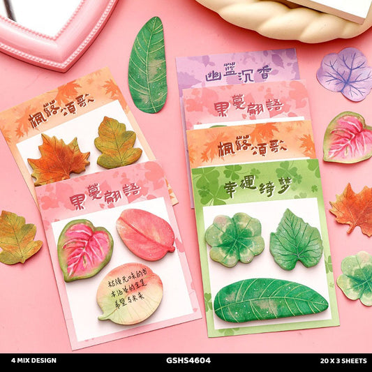 GSHS4604 LEAF STICKY NOTE 3x20SHEET