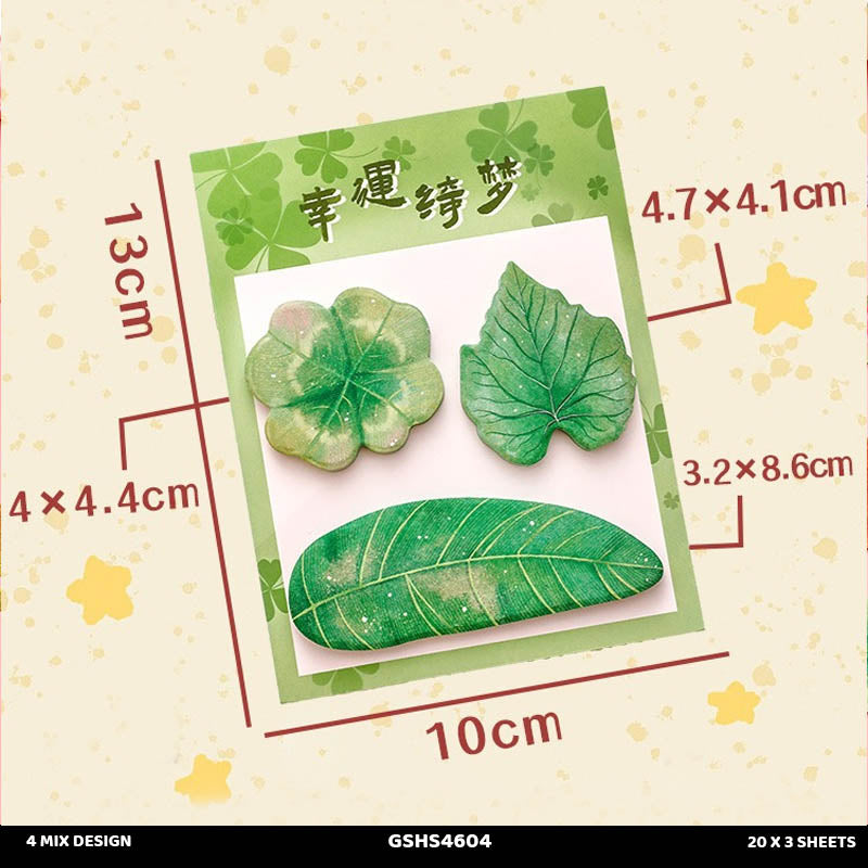 GSHS4604 LEAF STICKY NOTE 3x20SHEET