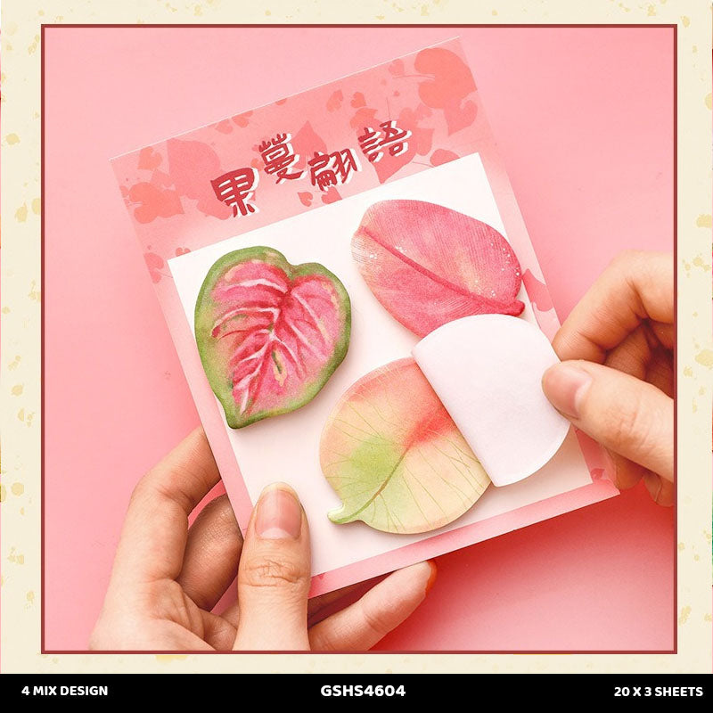 GSHS4604 LEAF STICKY NOTE 3x20SHEET