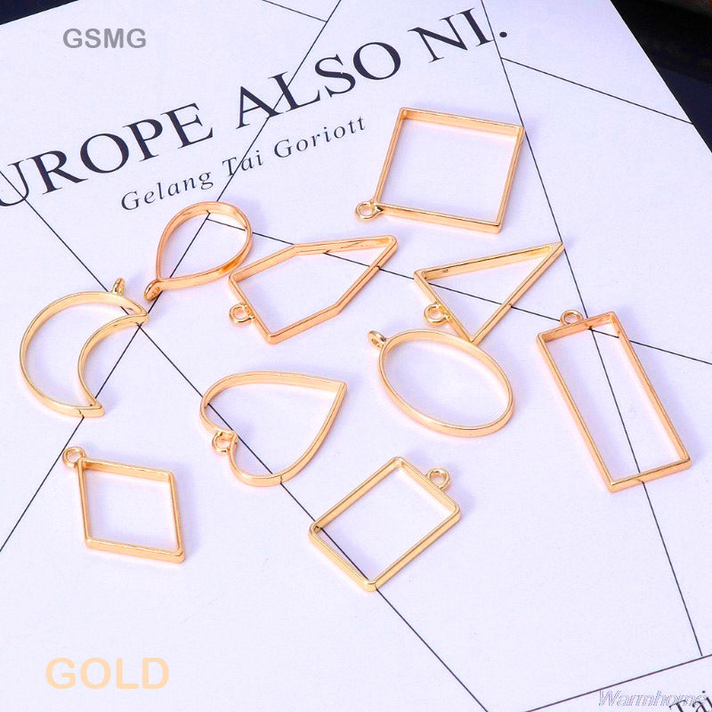 BEZELS MIX SHAPE SET 10PC GOLD (GSMG)