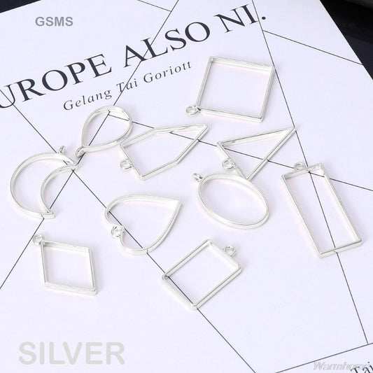 BEZELS MIX SHAPE SET 10PC STEEL SILVER (GSMS)