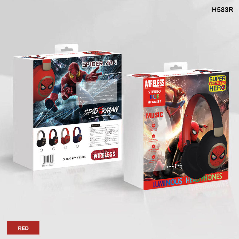 H583R WIRELESS STREO RGB HEADSET RED SPIDERMAN