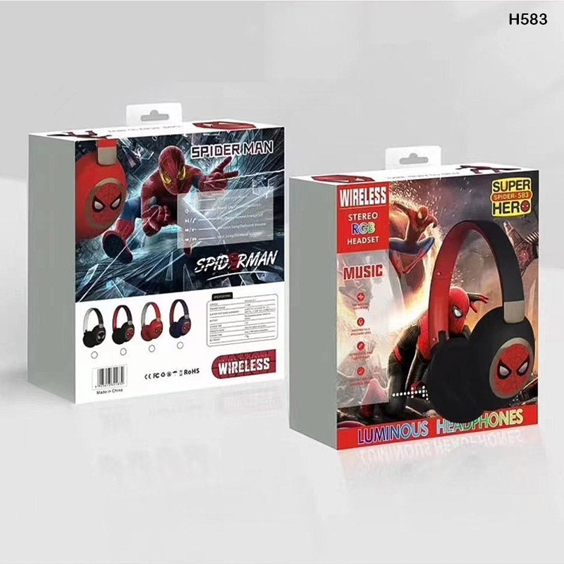 H583BL WIRELESS STREO RGB HEADSET BLACK SPIDERMAN