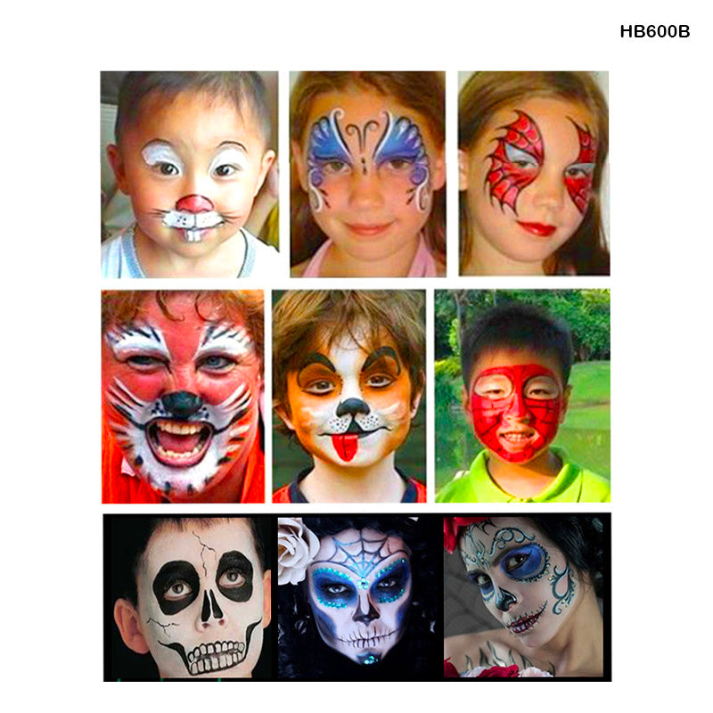HB600B FACE PAINT STICK 6 NEON COLOR PUSH-UP