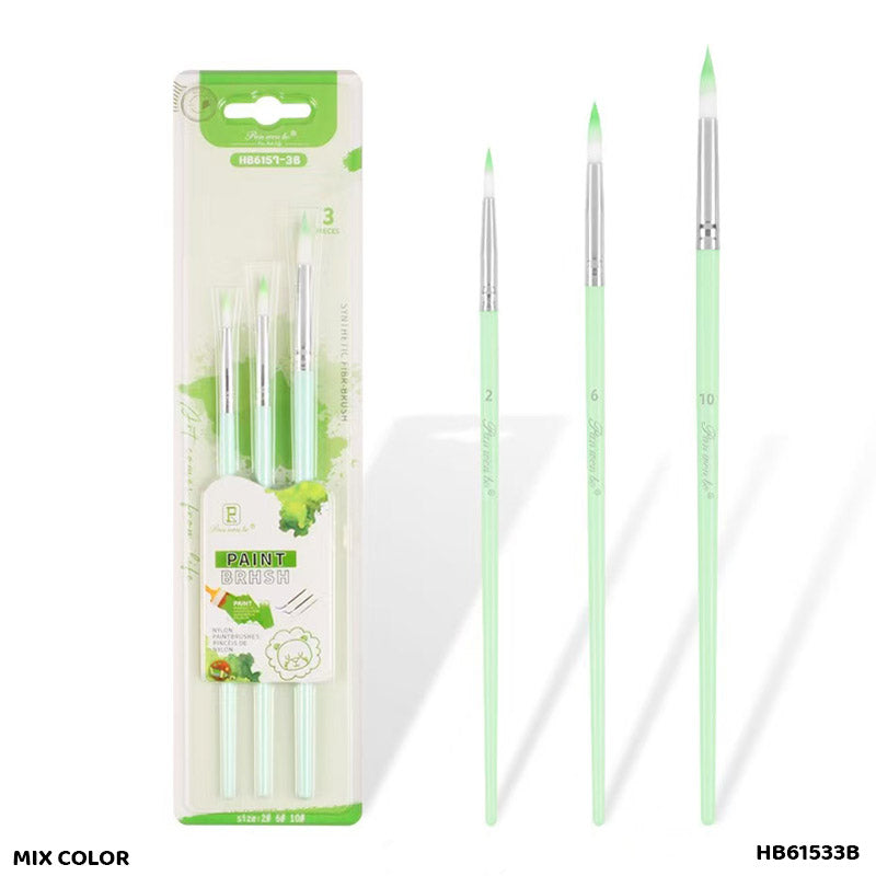 HB61533B 3PC PAINT BRUSH ROUND