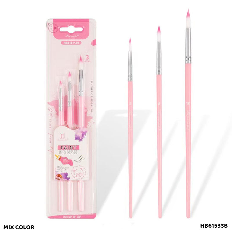 HB61533B 3PC PAINT BRUSH ROUND