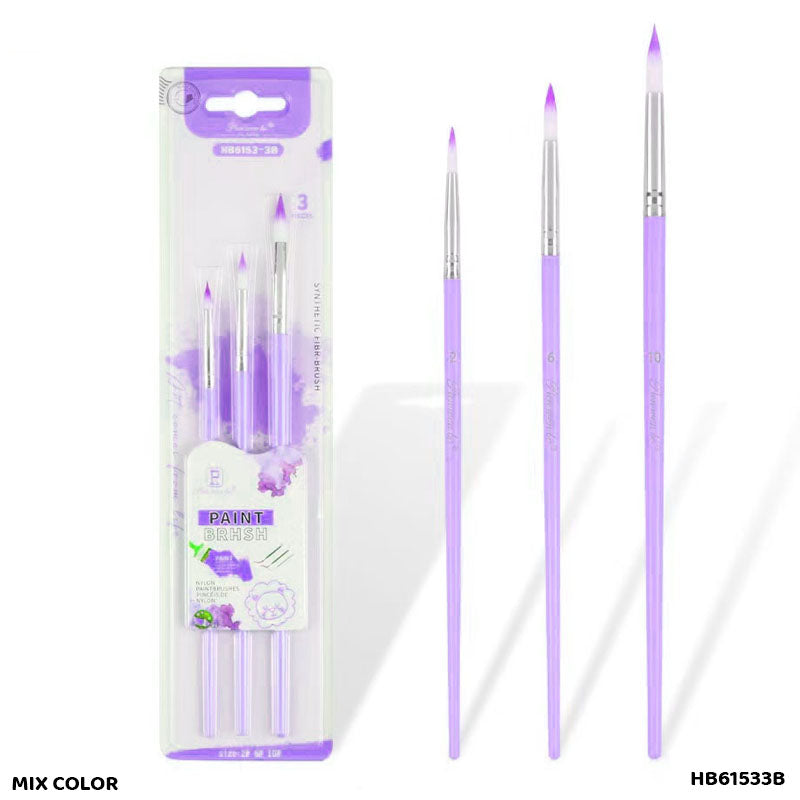 HB61533B 3PC PAINT BRUSH ROUND