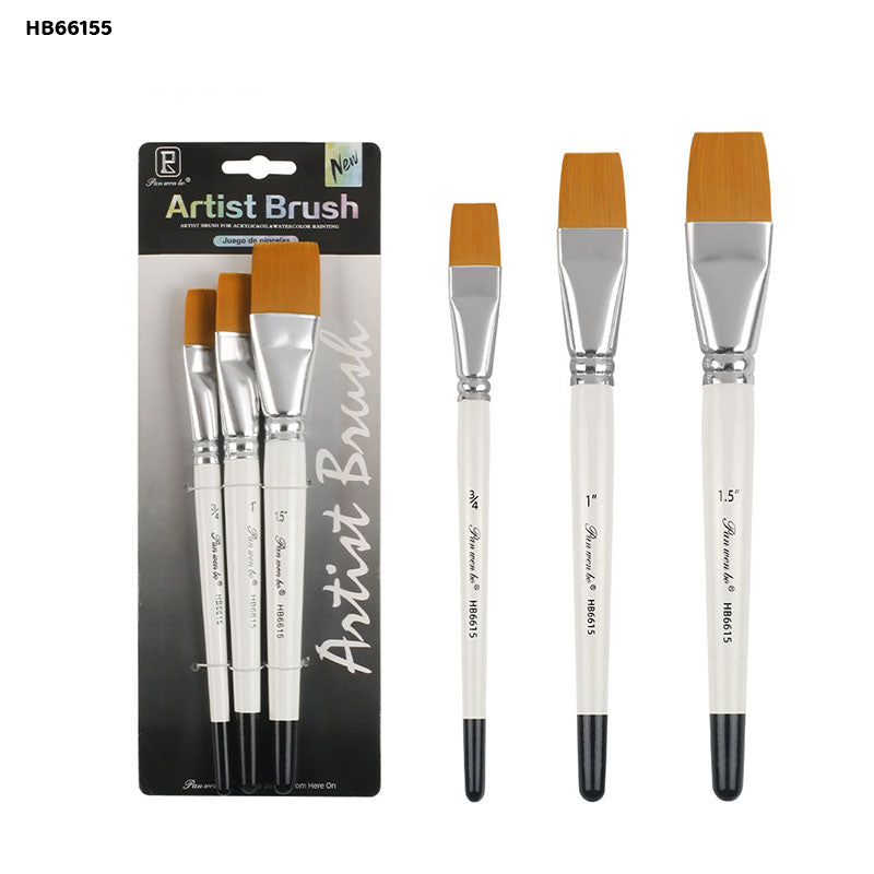 3PC PAINT BRUSH FLAT JUMBO HB66155
